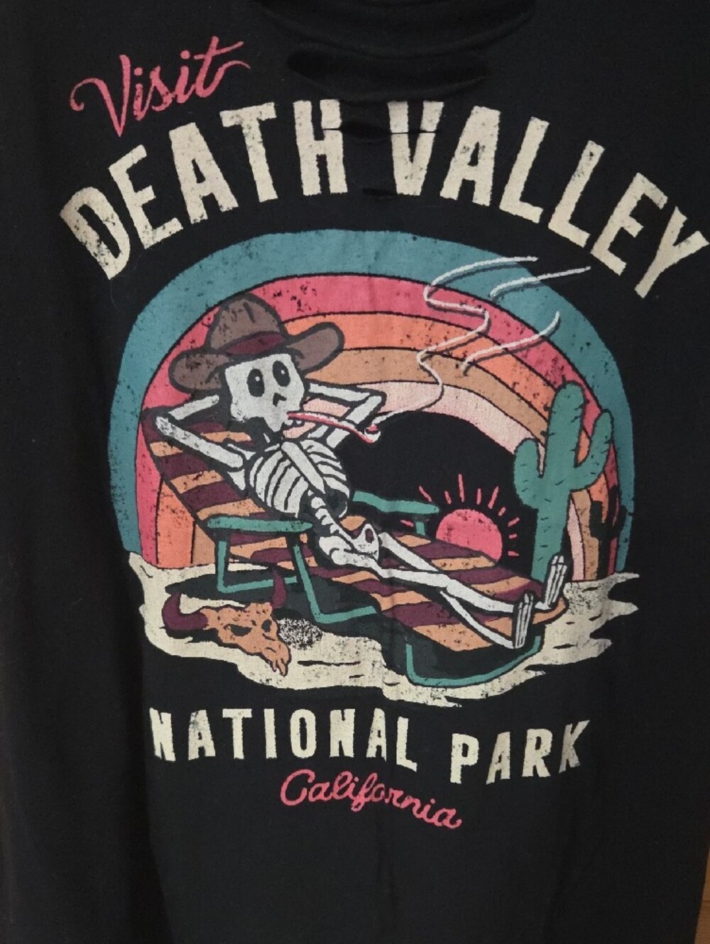 Torrid Black Graphic Tank Top with Multicolor Death Valley Print - Picture 3 of 6
